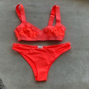 H&M neon orange bikini set